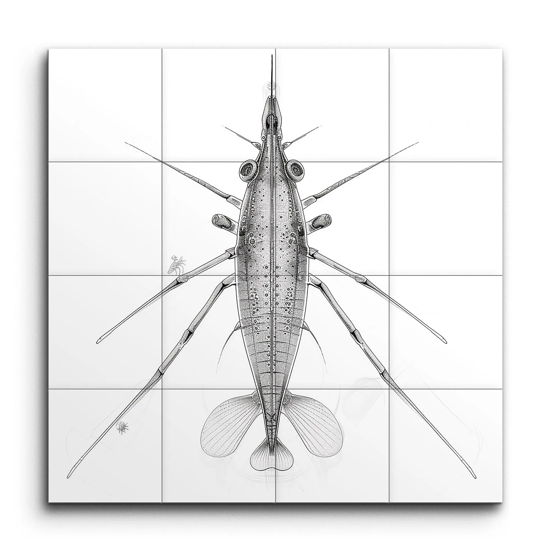 Shrimp Anatomy: Monochrome Masterpiece