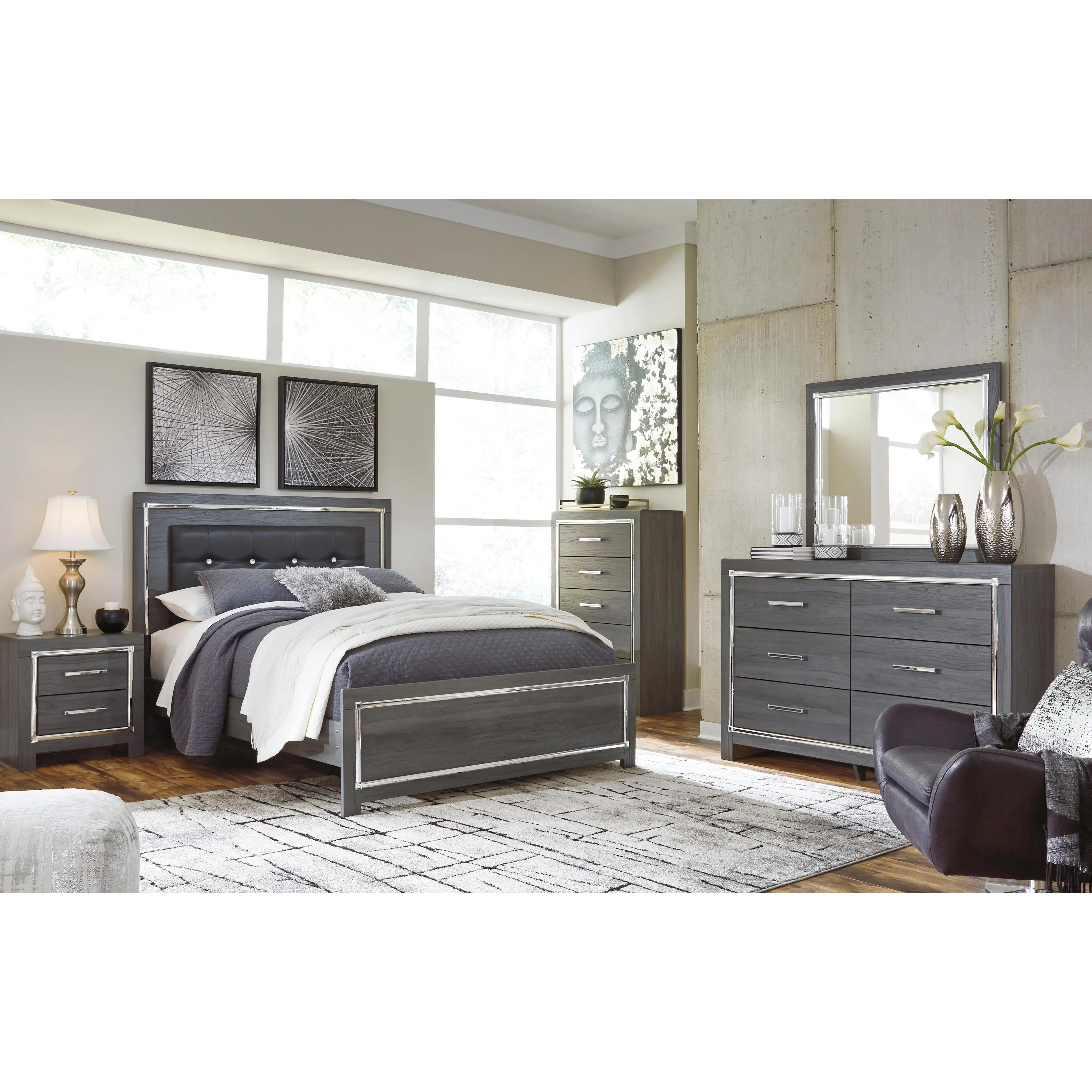 Signature Design by Ashley Lodanna B214B18 6 pc Queen Panel Bedroom Set
