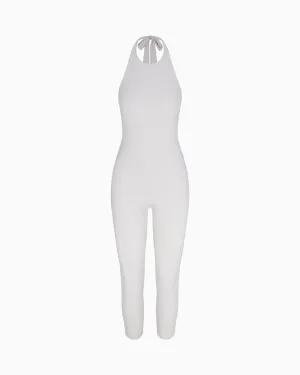 Smooth Stretch Capri Catsuit | Light Grey