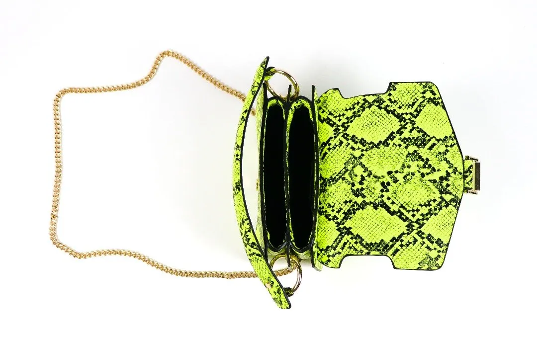 Soho Neon Snakeskin Bag
