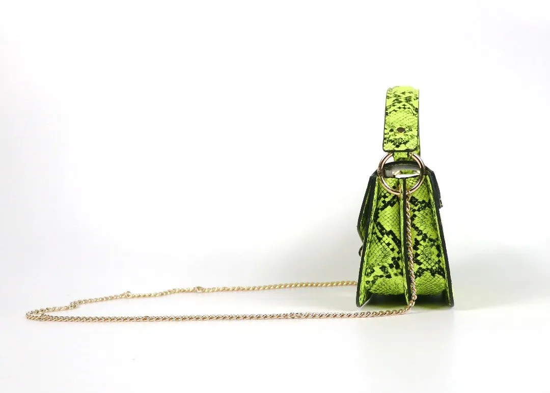 Soho Neon Snakeskin Bag