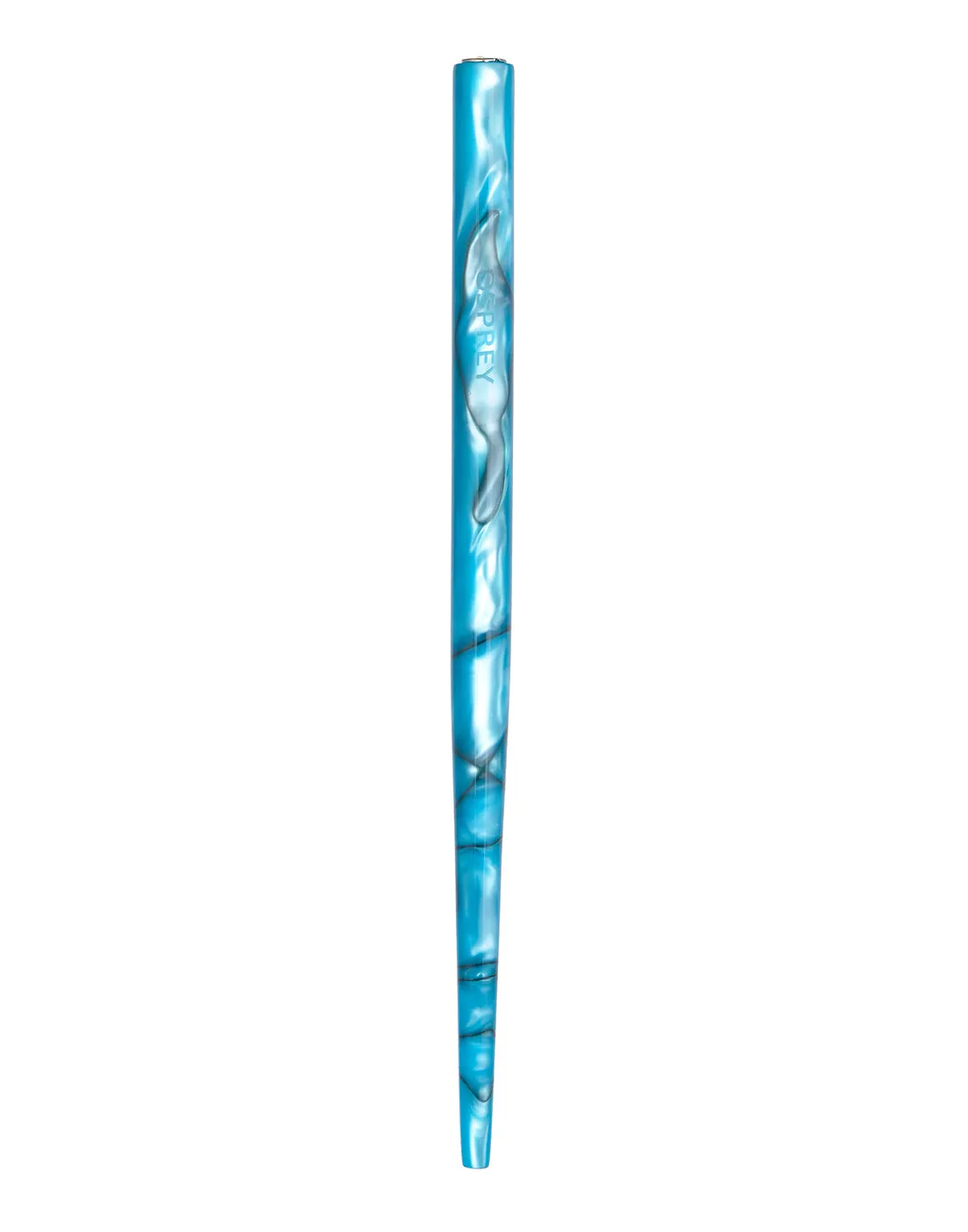 Straight Penholder  Blue-Black Swirl