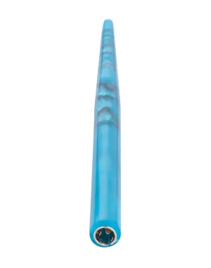 Straight Penholder  Blue-Black Swirl