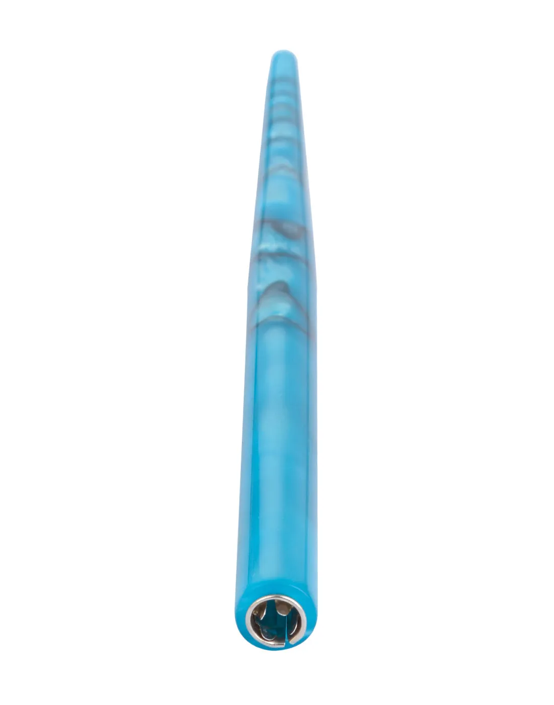 Straight Penholder  Blue-Black Swirl