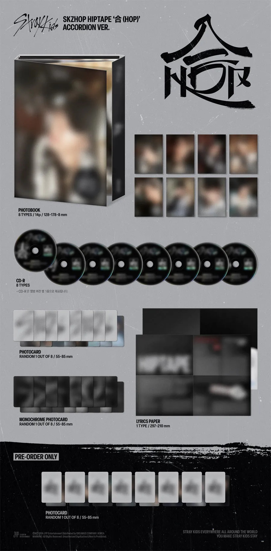 STRAY KIDS - SKZHOP HIPTAPE ‘合 (HOP)’ (ACCORDION VER.) Apple POB Benefit
