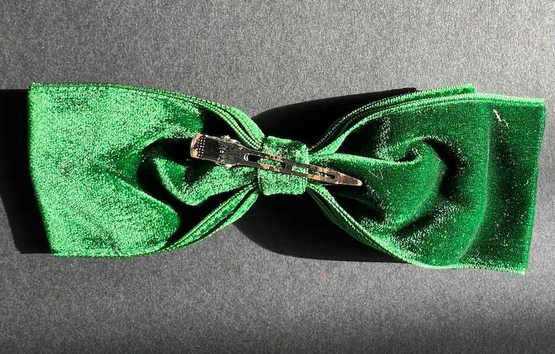 Sumptuous Green Velvet Vintage Hair Bow