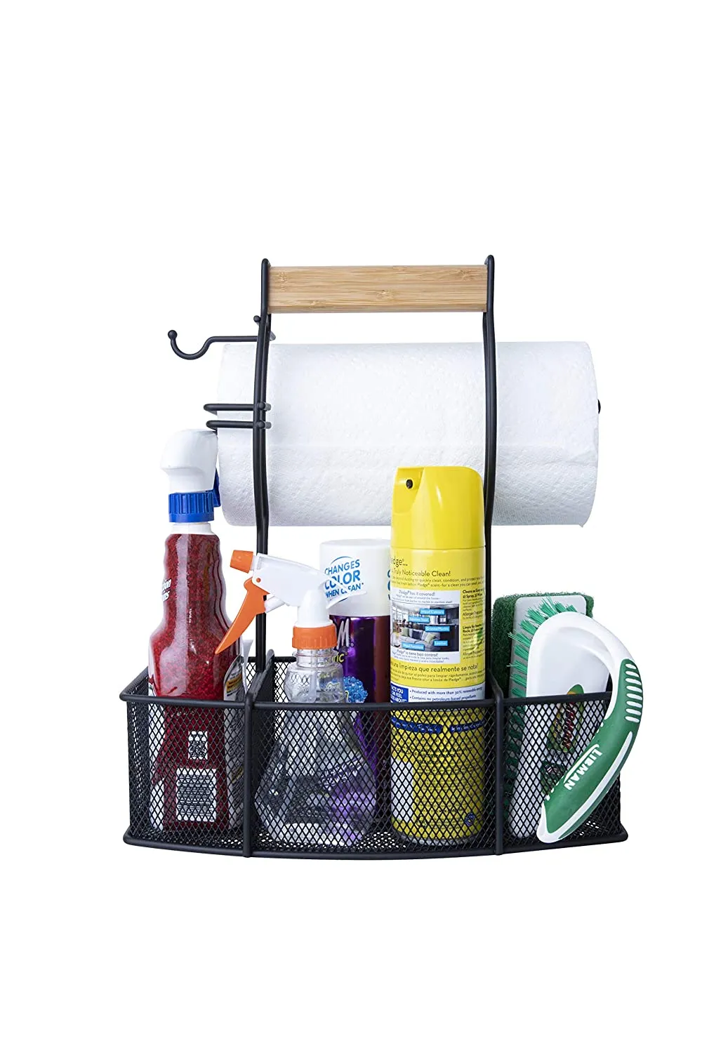 Superior Trading Co. Steel Caddy for Organizing Paper Towels, Condiments, Tools for Grill, BBQ, Picnics, Household Cleaning, Garage, Cars Caddy, Black, Large