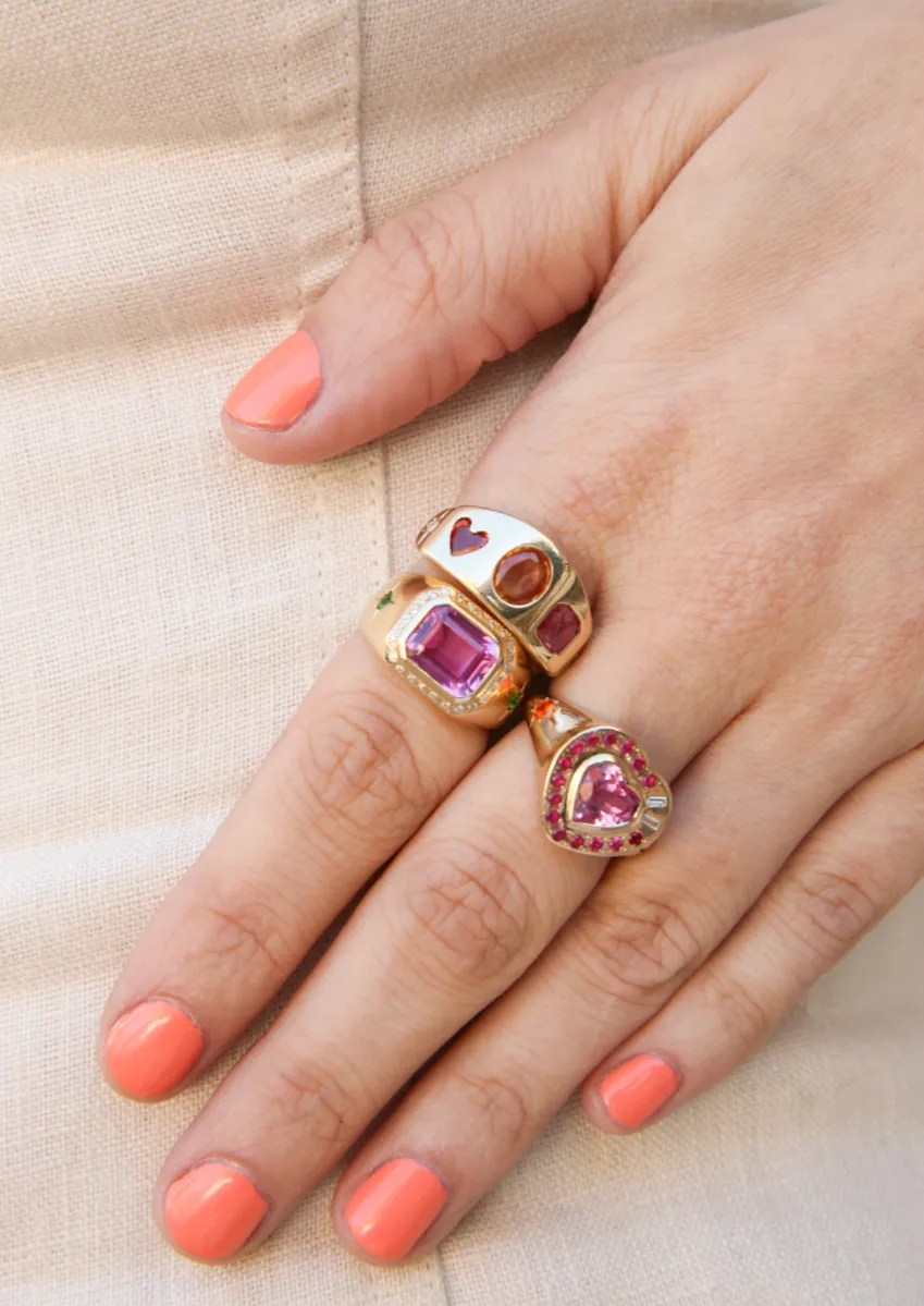 The Rolinda Ring with Pink Topaz