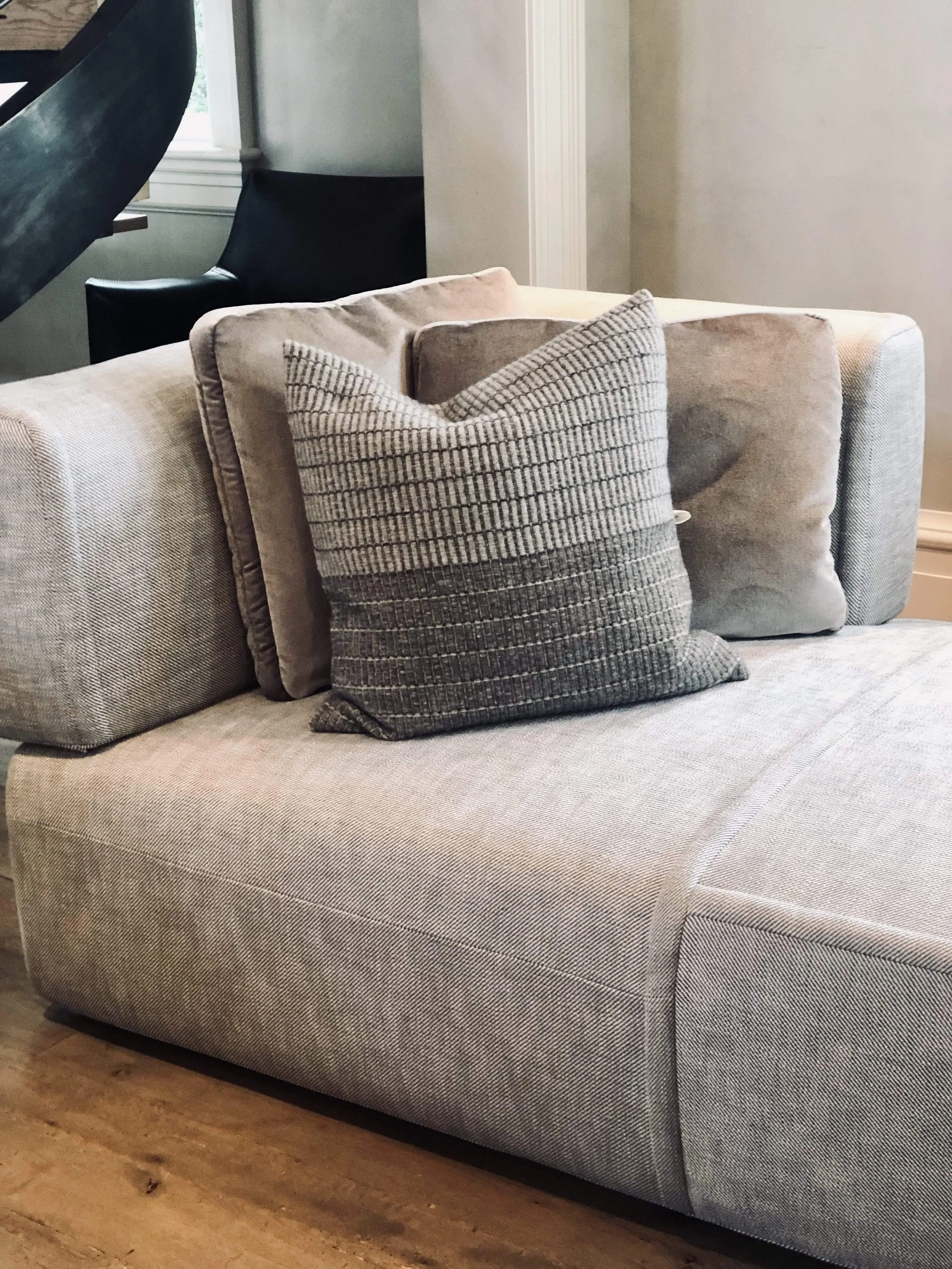 Time Grey Pillow by Teixidors