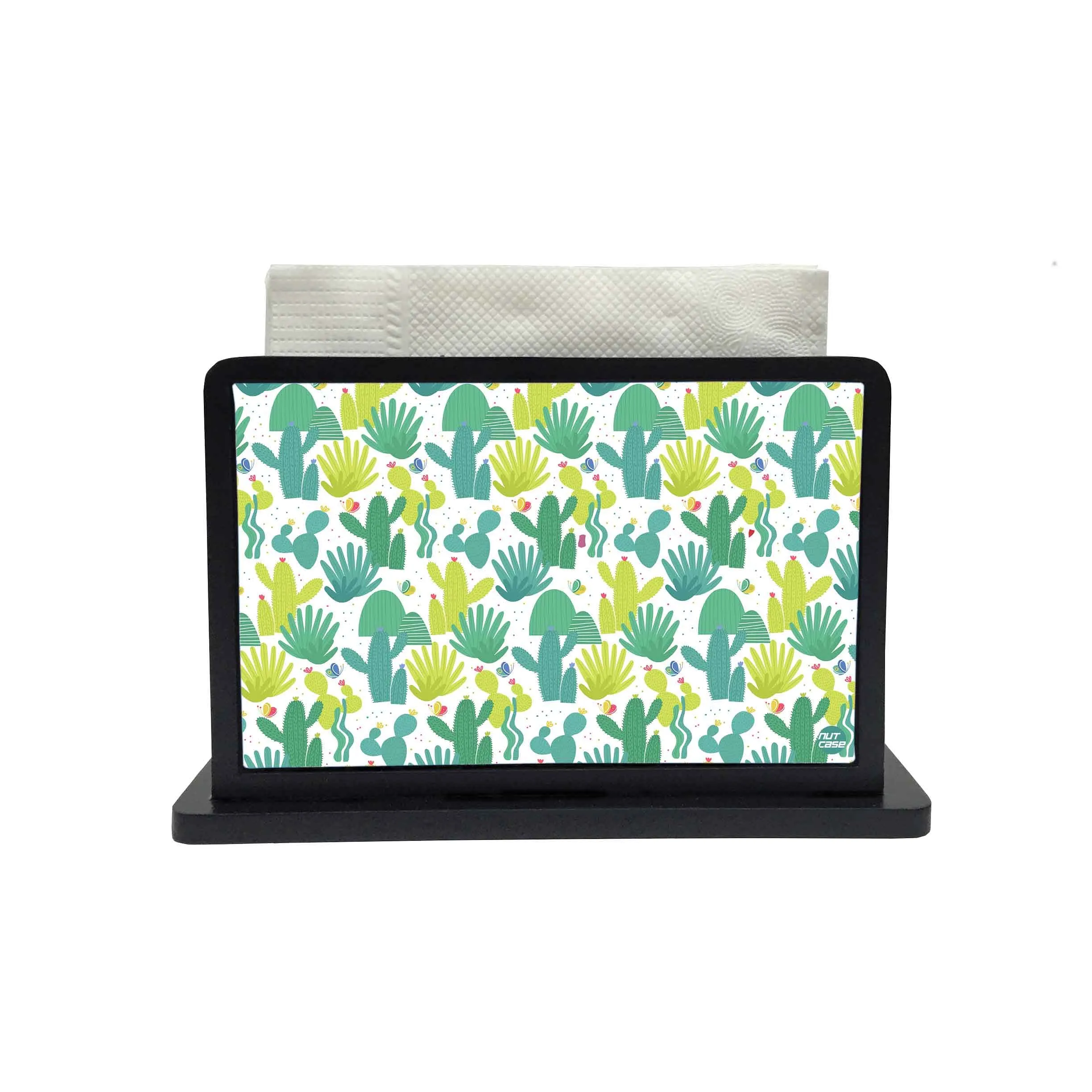 Tissue Holder Paper Napkin Stand - Cactus Art