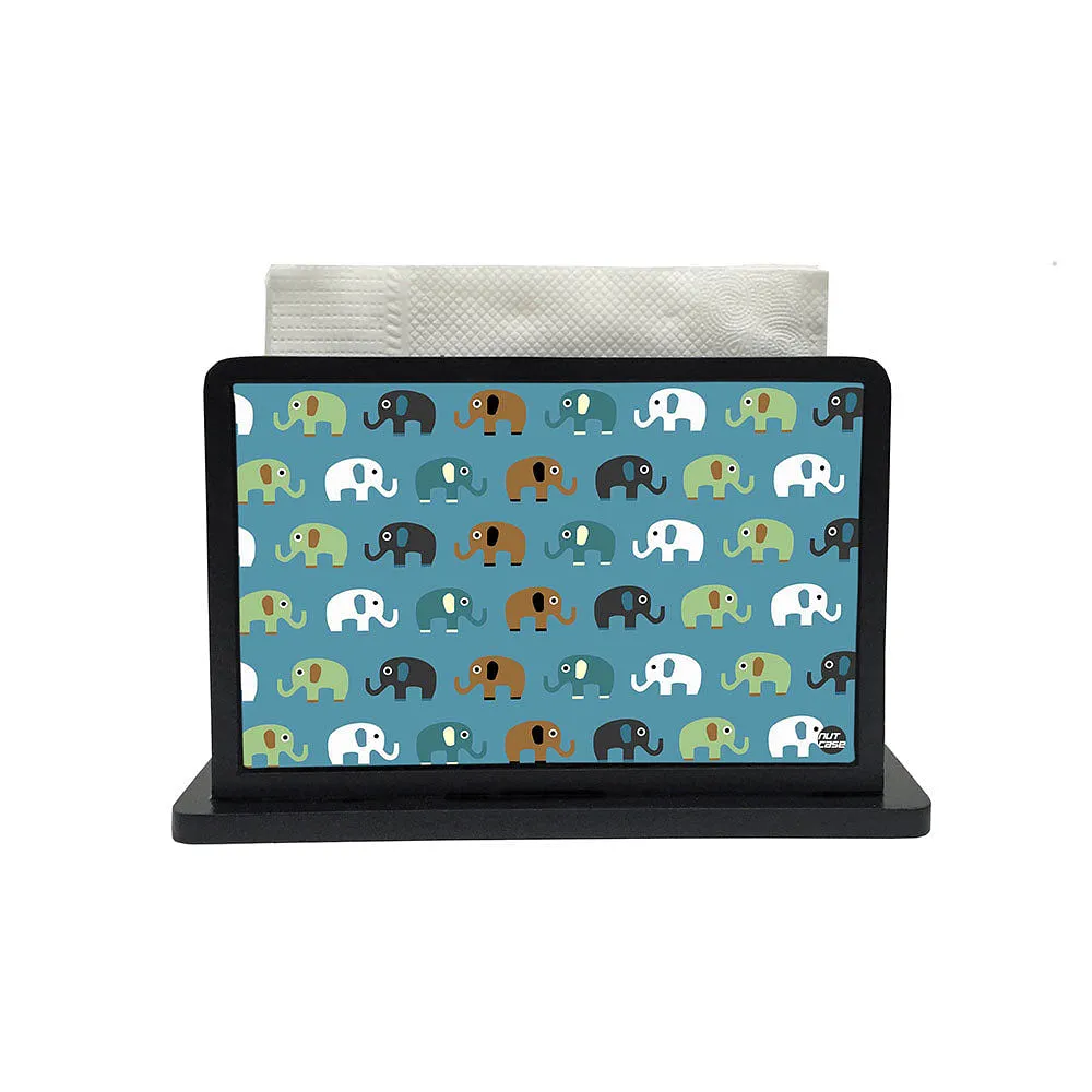 Tissue Holder Paper Napkin Stand - Elephant Blue