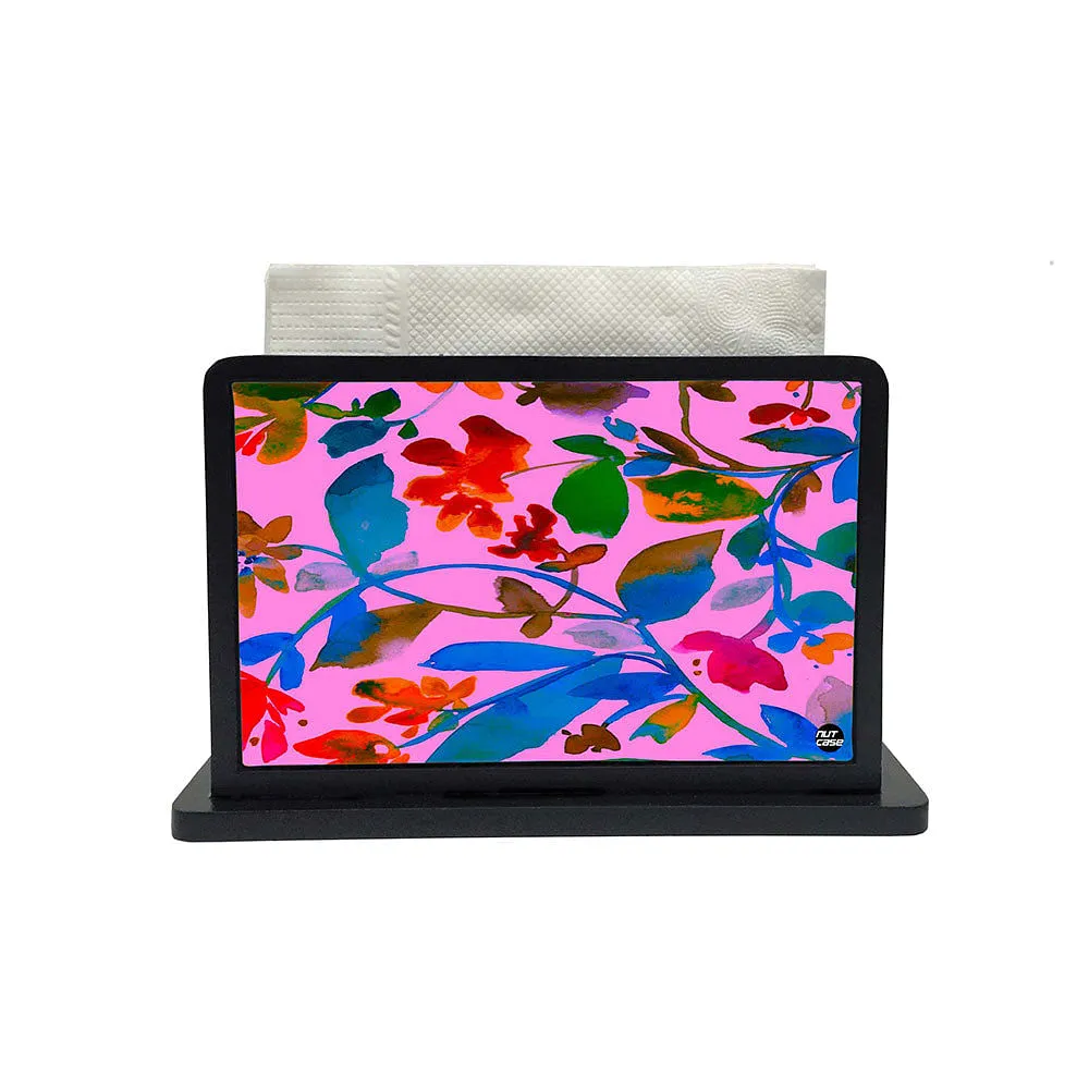 Tissue Holder Paper Napkin Stand - Floral Watercolour
