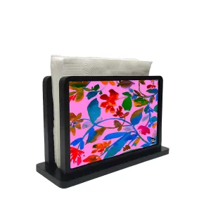 Tissue Holder Paper Napkin Stand - Floral Watercolour