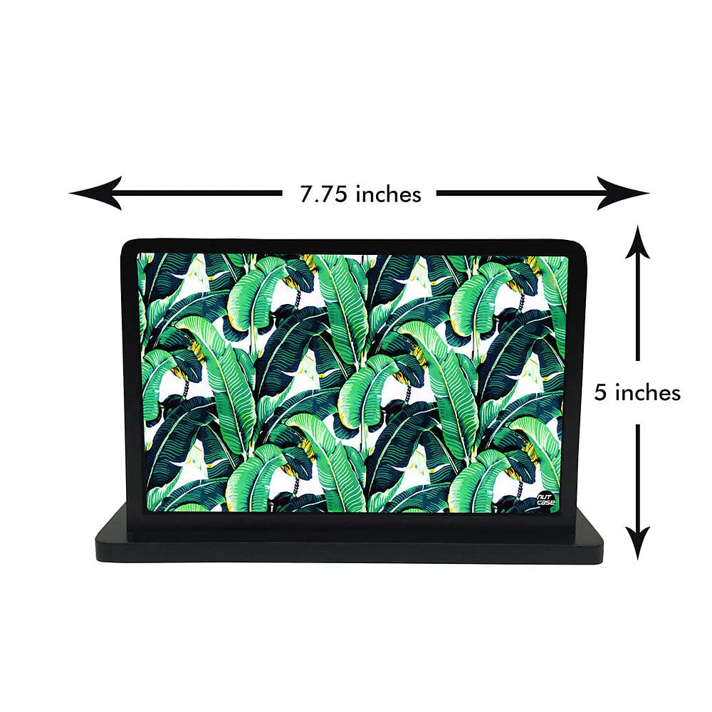 Tissue Holder Paper Napkin Stand - Green Banana Leaves