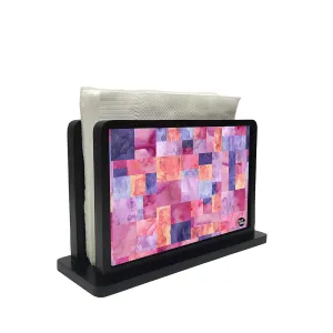 Tissue Holder Paper Napkin Stand - Pink Marble Box Pattern