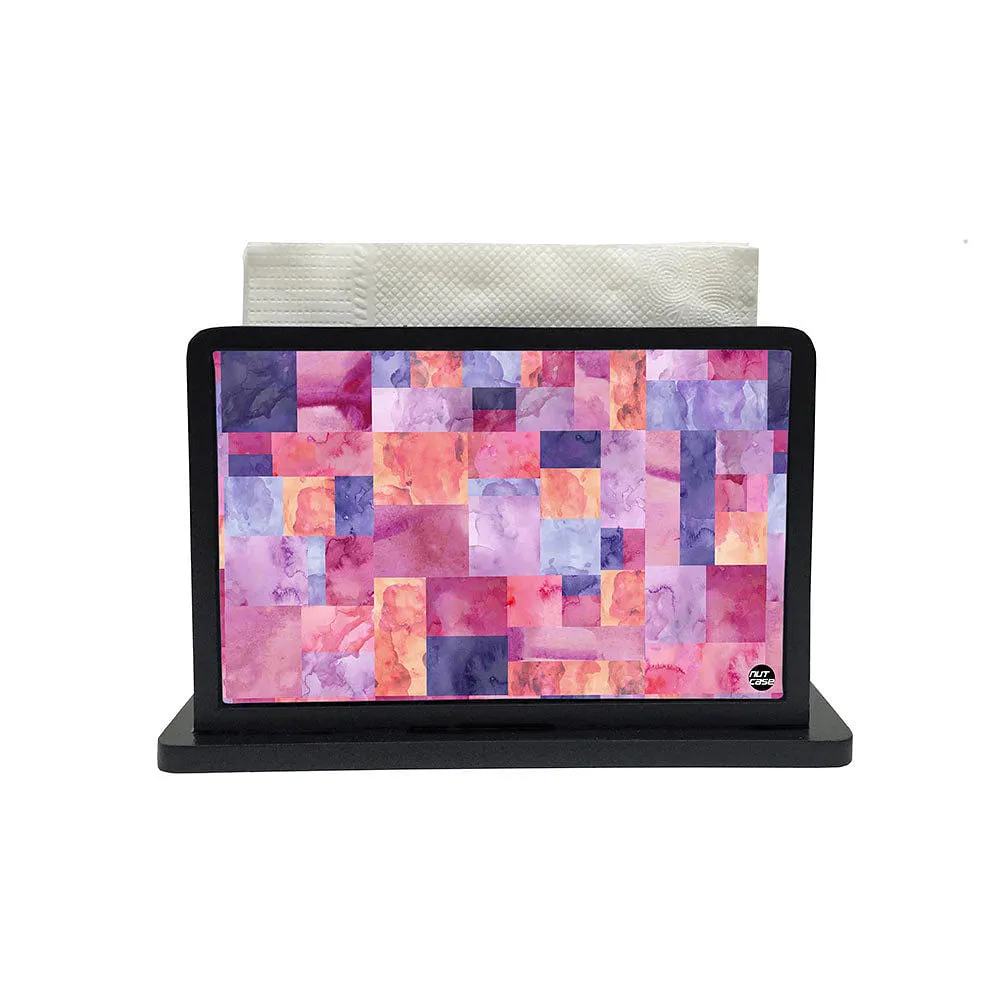 Tissue Holder Paper Napkin Stand - Pink Marble Box Pattern