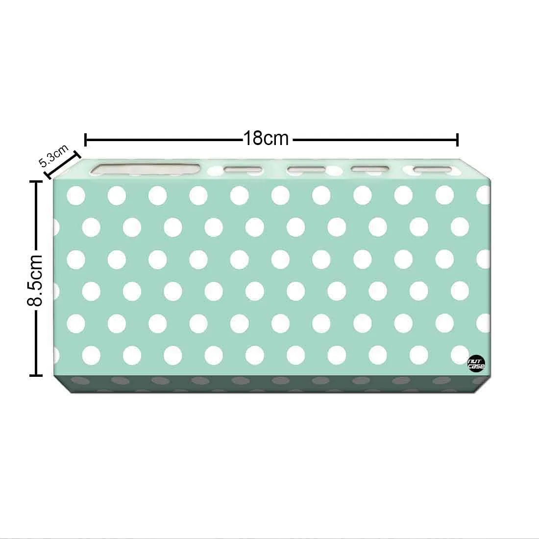 Toothbrush Holder Wall Mounted -Dots White