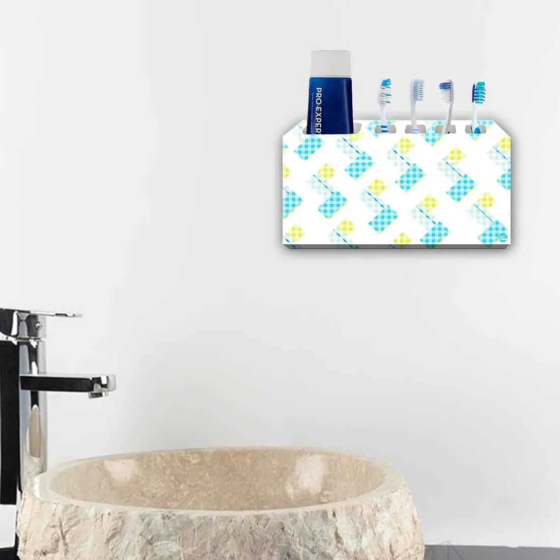Toothbrush Holder Wall Mounted -Yellow and White