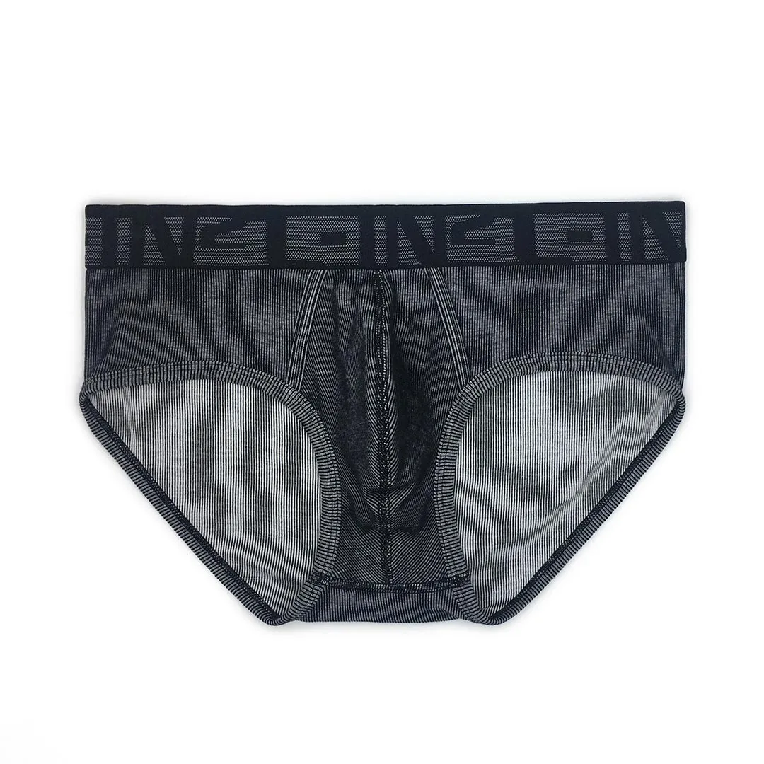 Undertone Mid Rise Brief Newsprint Black