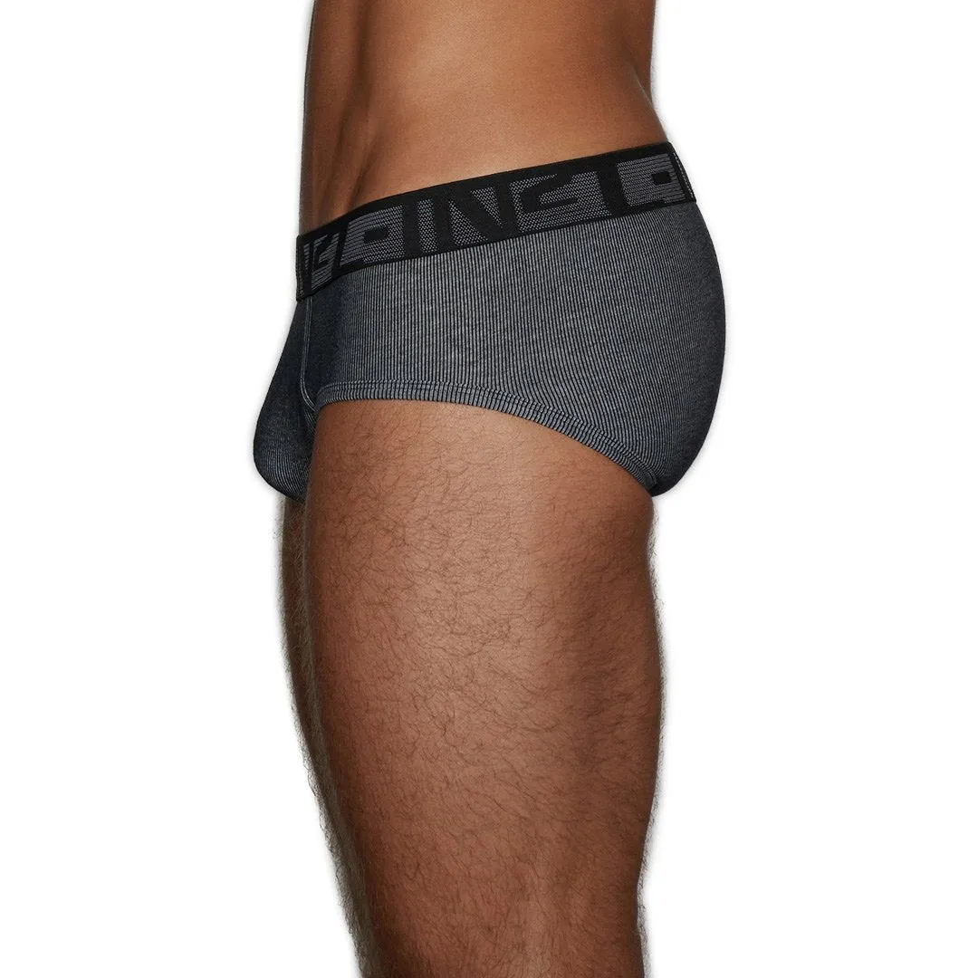 Undertone Mid Rise Brief Newsprint Black