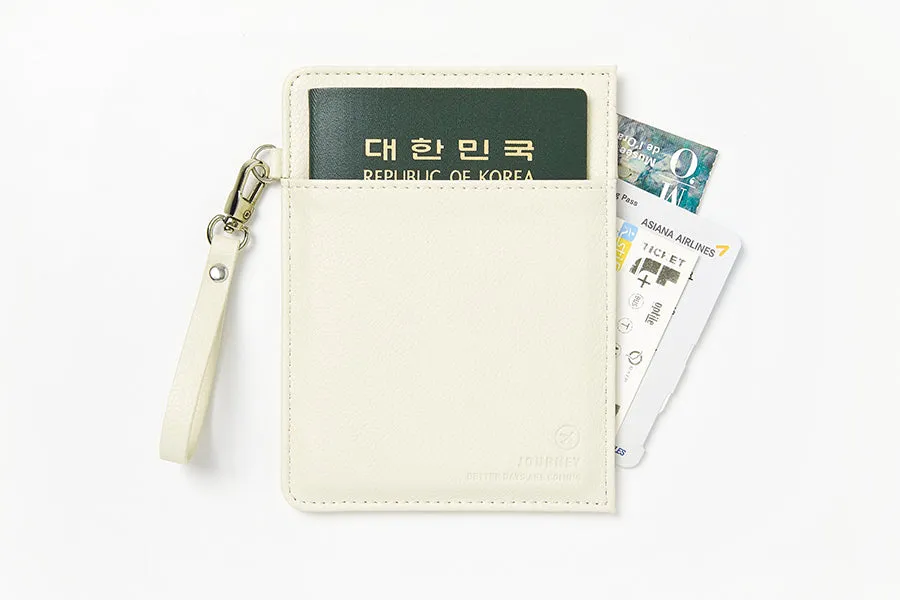 Vertical Passport Case - Ivory