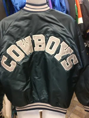 Vintage 80s DALLAS COWBOYS NFL Back Patch Chalk Line Nylon Jacket XL