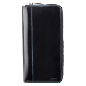 Visconti Alfred Italian RFID Black Leather Travel Wallet