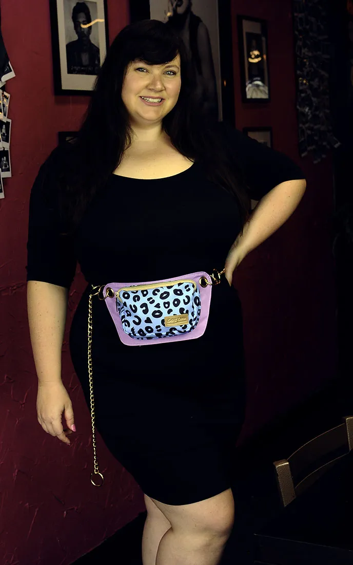Vivid Blue Electric Leopard Lisa Convertible Crossbody/Belt Bag