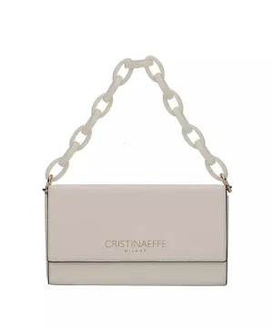 White Artificial Leather Crossbody Bag