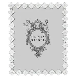 White Enamel Clover 8" x 10" Frame