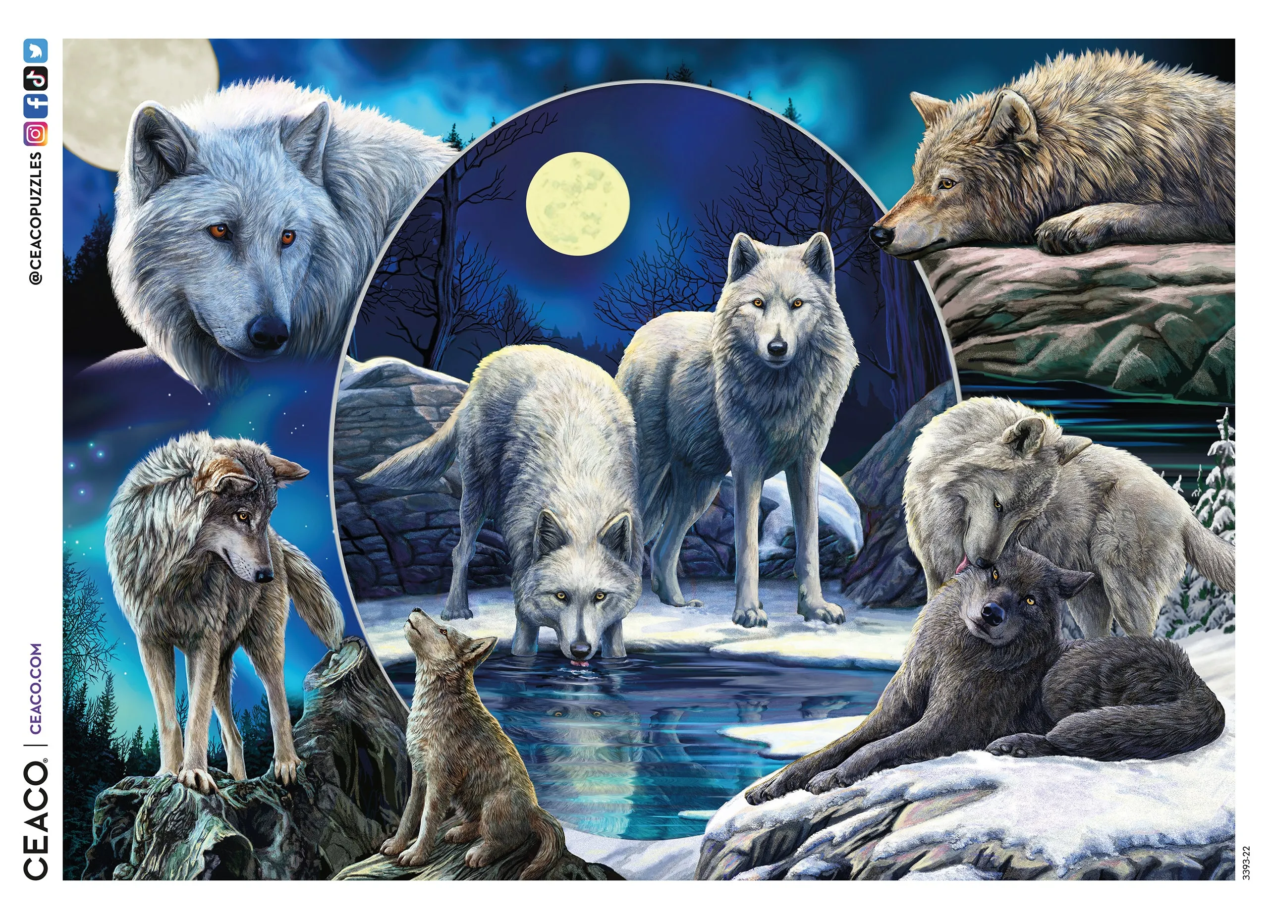Wild - Wild Wolves Collage - 1000 Piece Puzzle