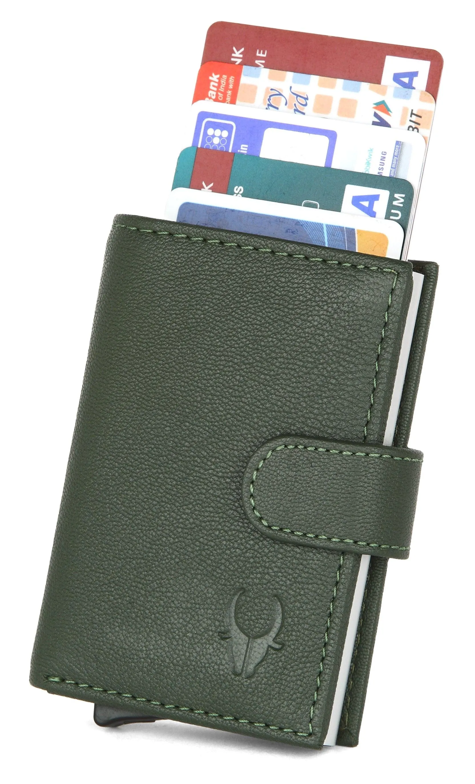 WildHorn® RFID Protected Unisex Genuine Leather Card Holder