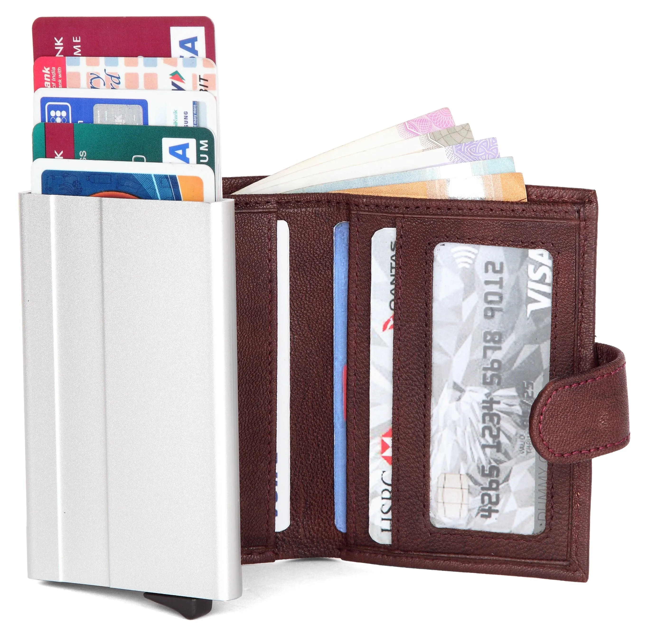 WildHorn® RFID Protected Unisex Genuine Leather Card Holder