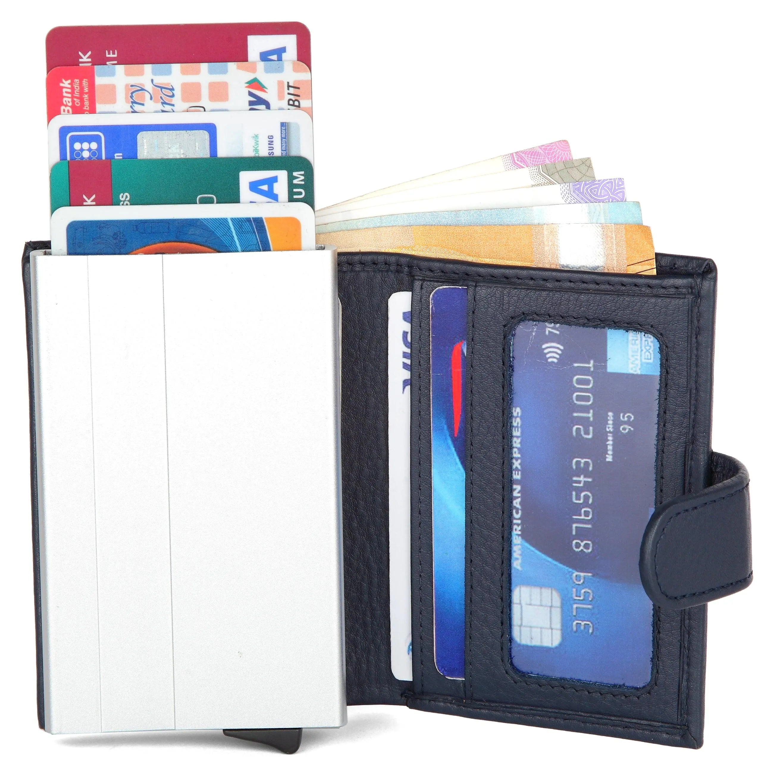 WildHorn® RFID Protected Unisex Genuine Leather Card Holder
