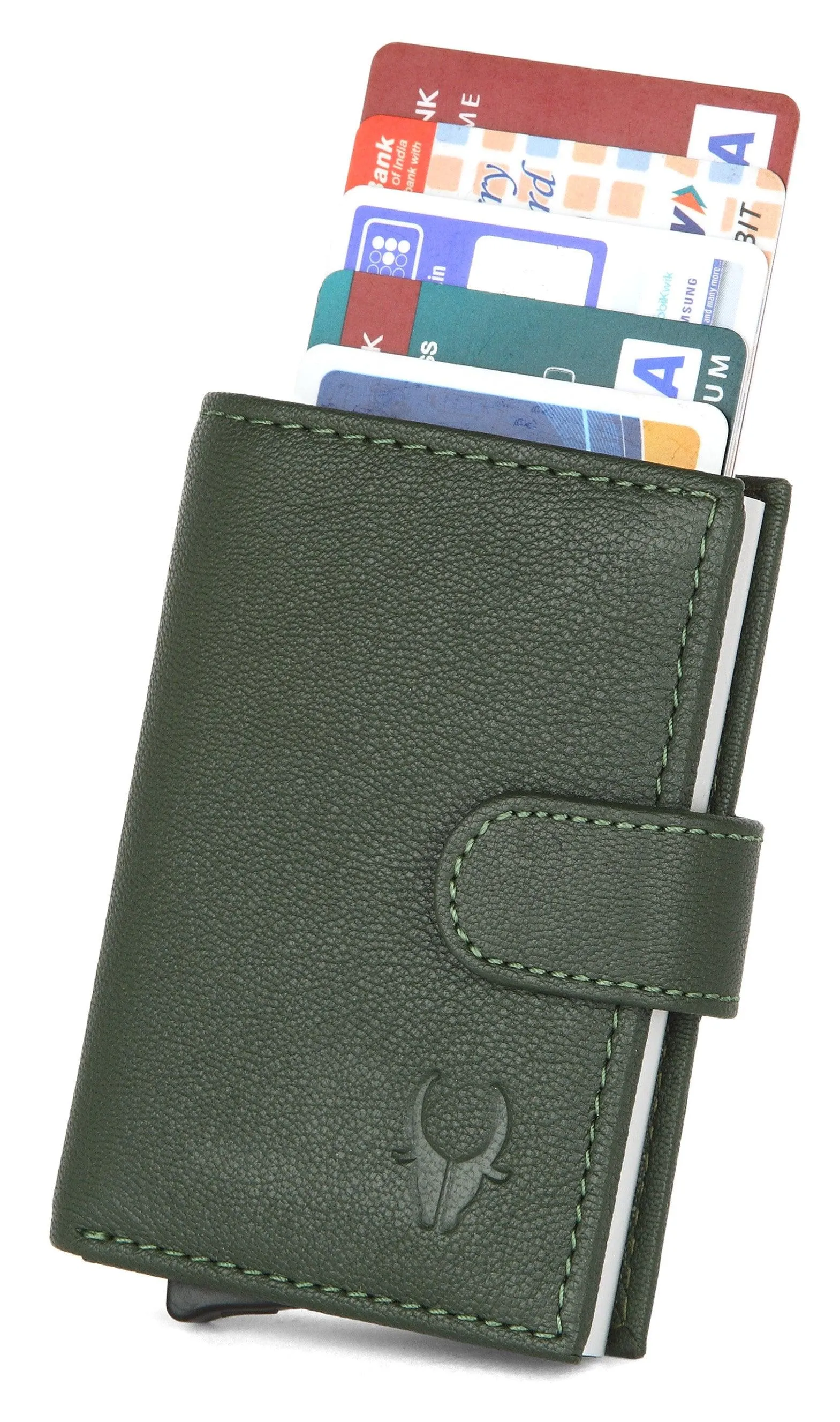 WildHorn® RFID Protected Unisex Genuine Leather Card Holder