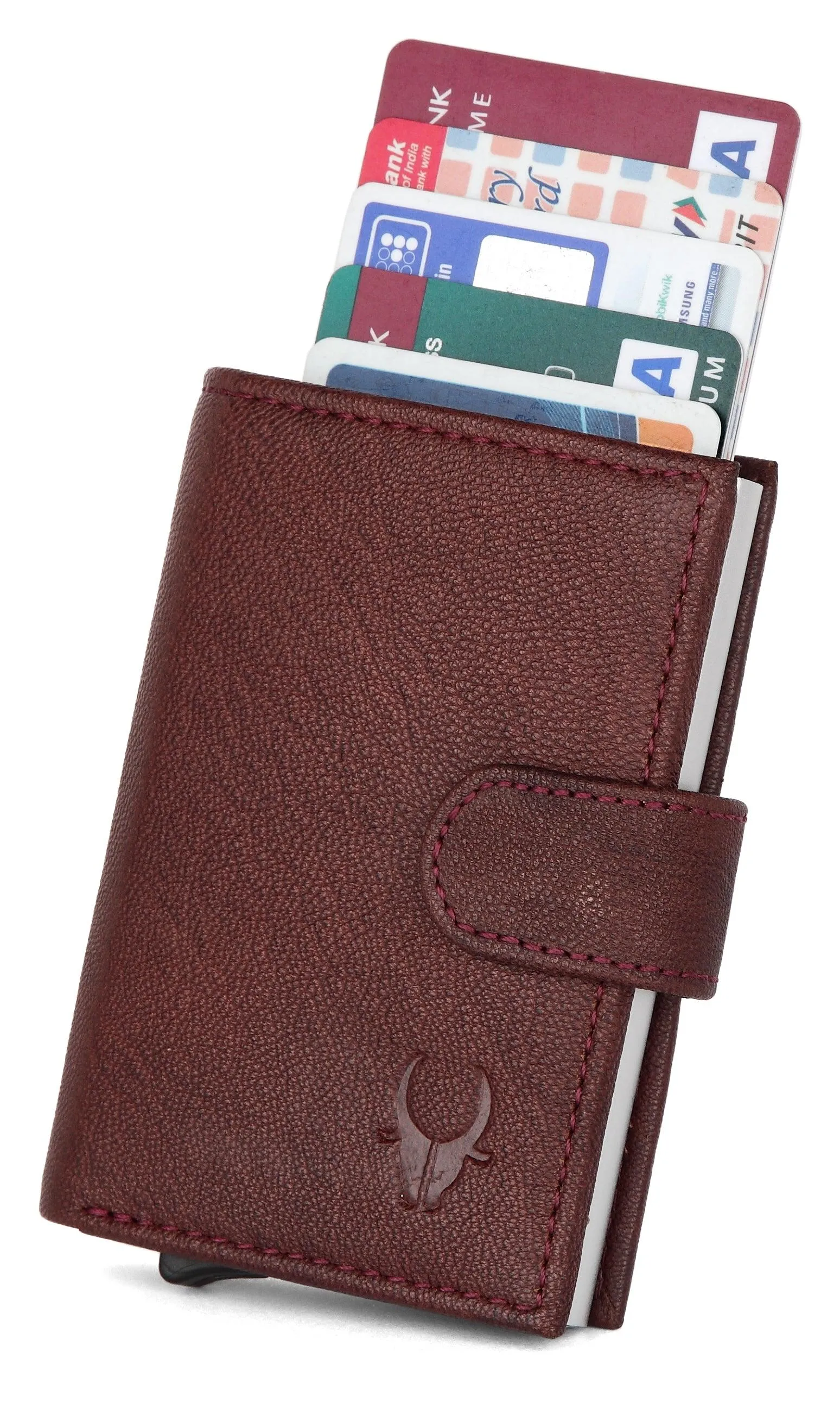 WildHorn® RFID Protected Unisex Genuine Leather Card Holder