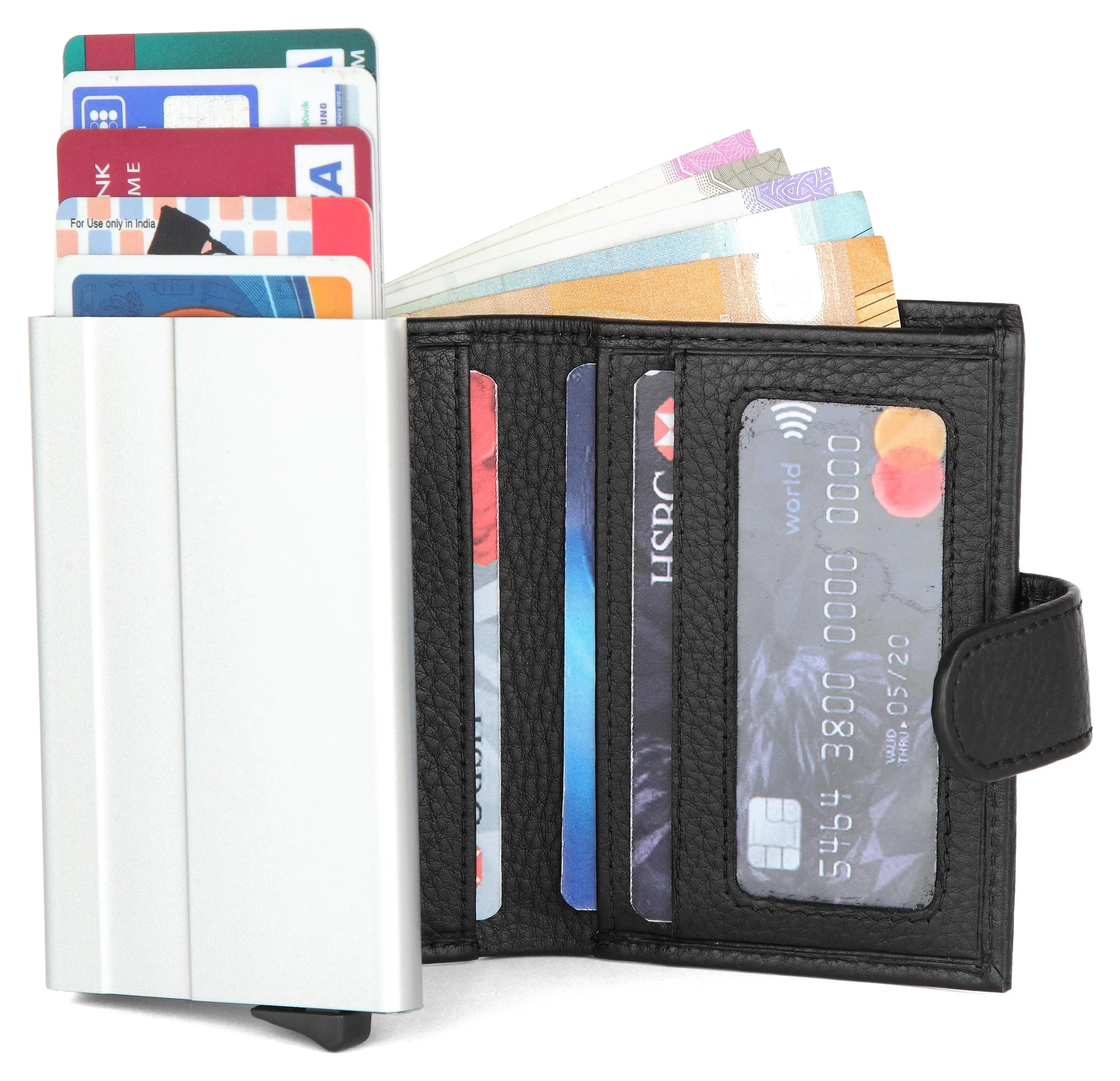 WildHorn® RFID Protected Unisex Genuine Leather Card Holder