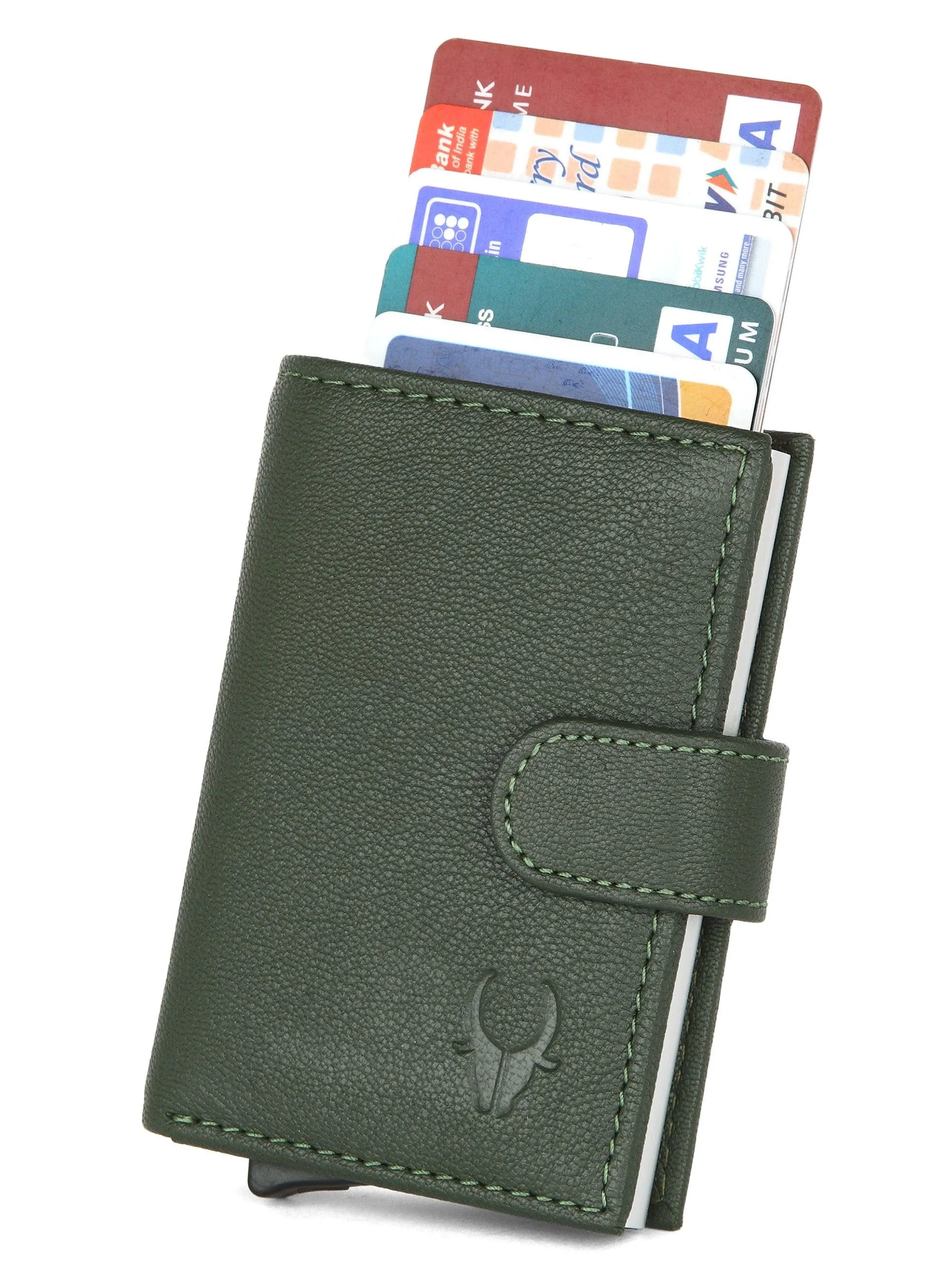 WildHorn® RFID Protected Unisex Genuine Leather Card Holder