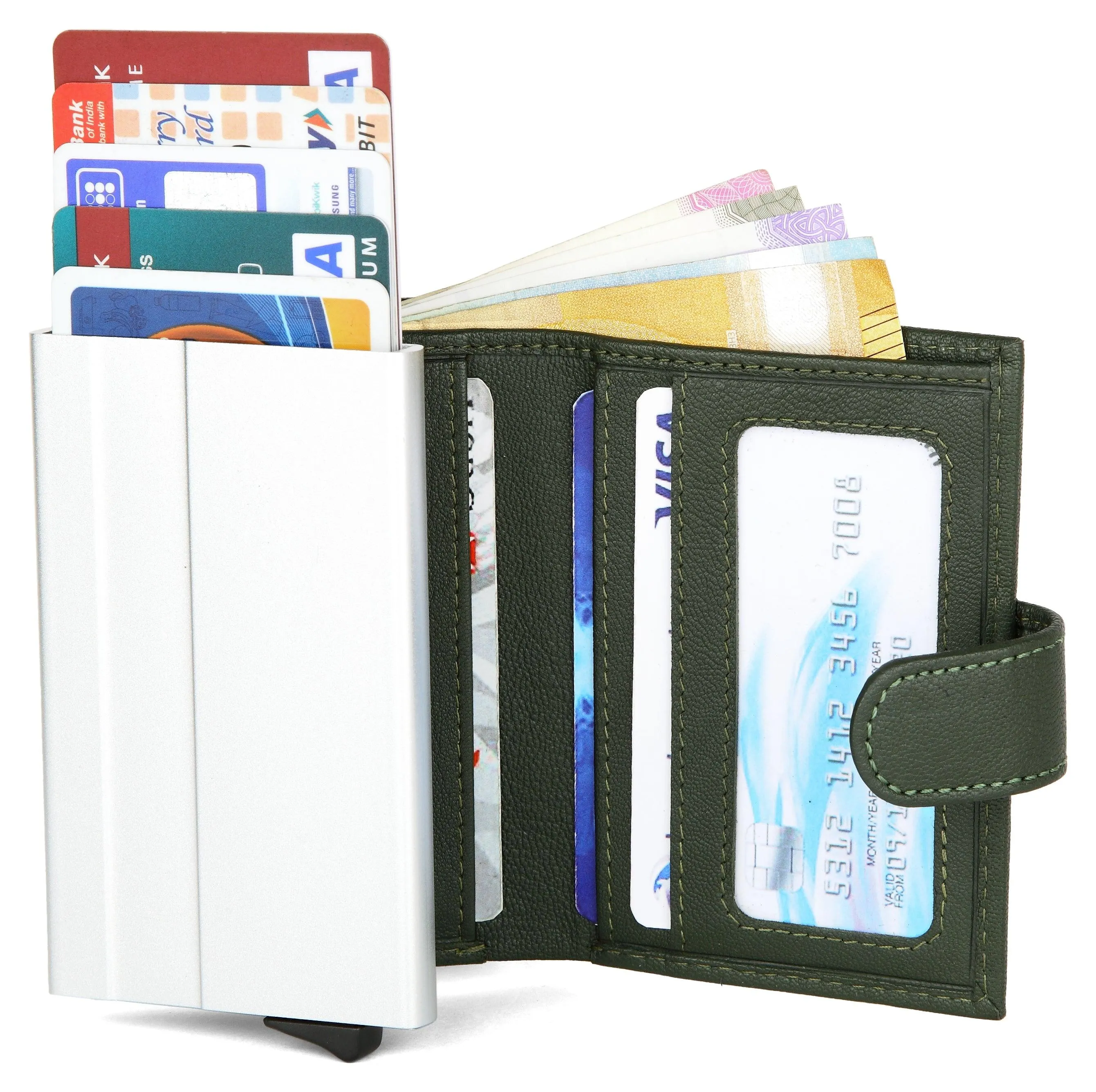 WildHorn® RFID Protected Unisex Genuine Leather Card Holder