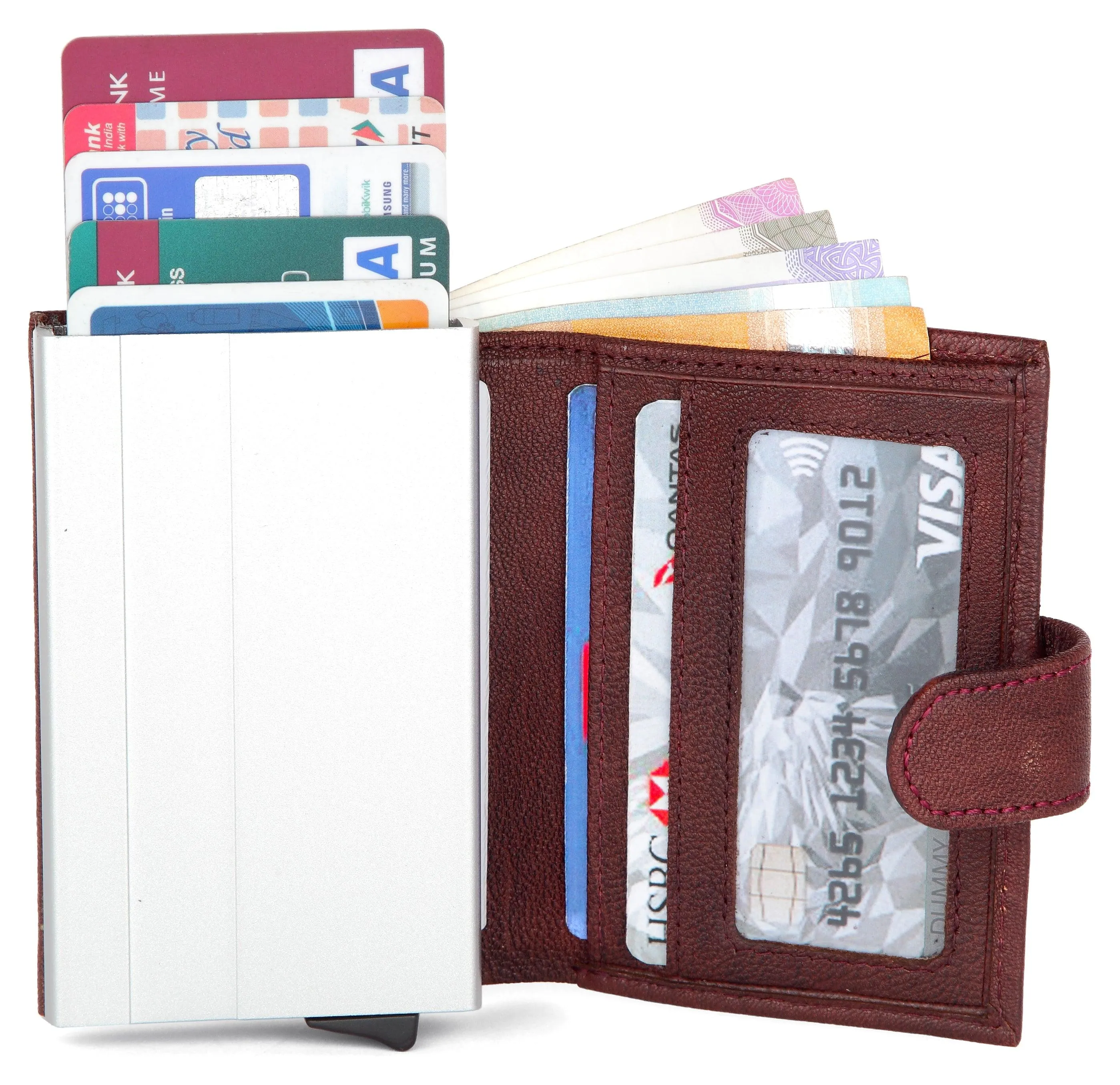 WildHorn® RFID Protected Unisex Genuine Leather Card Holder