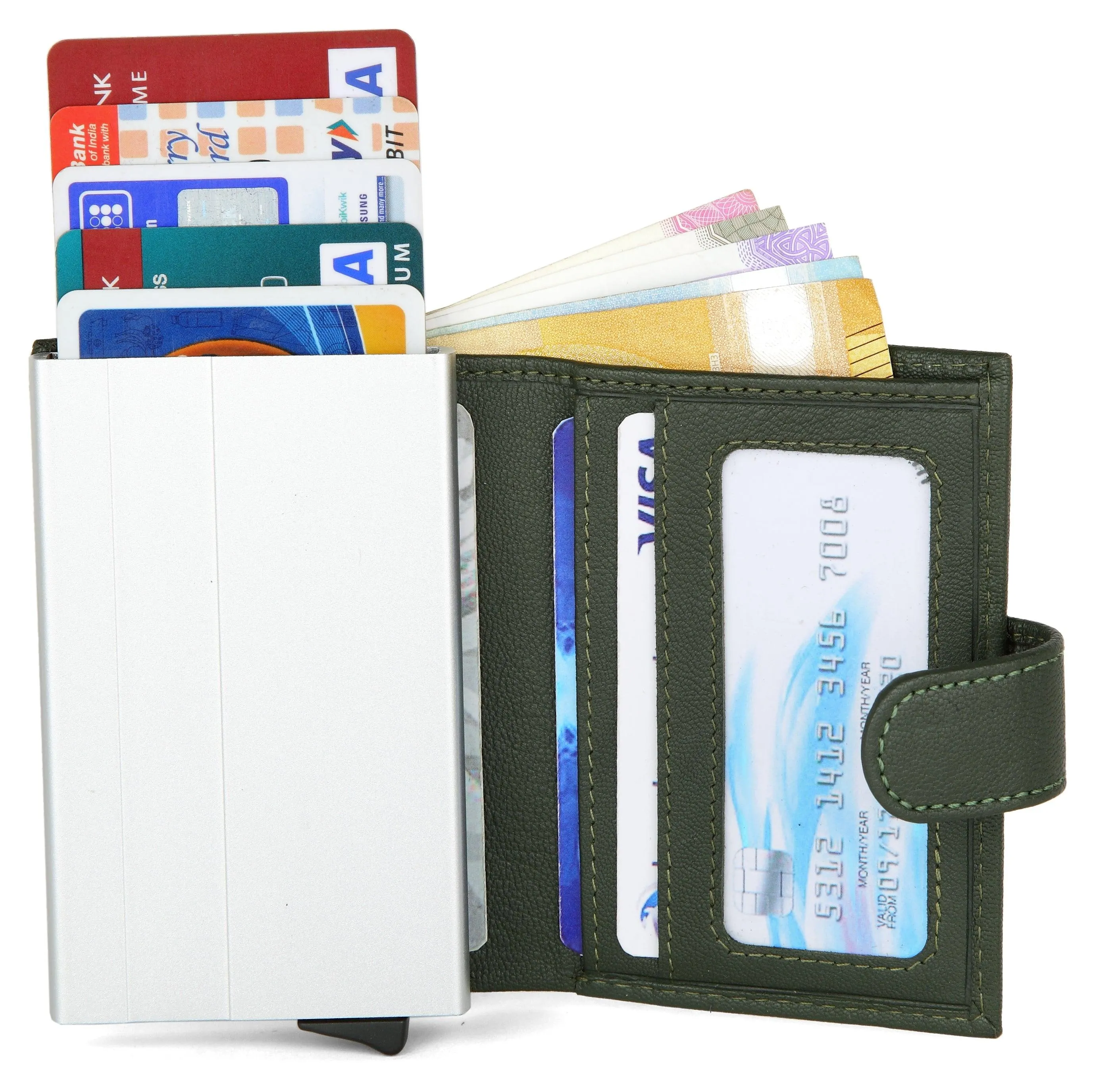 WildHorn® RFID Protected Unisex Genuine Leather Card Holder