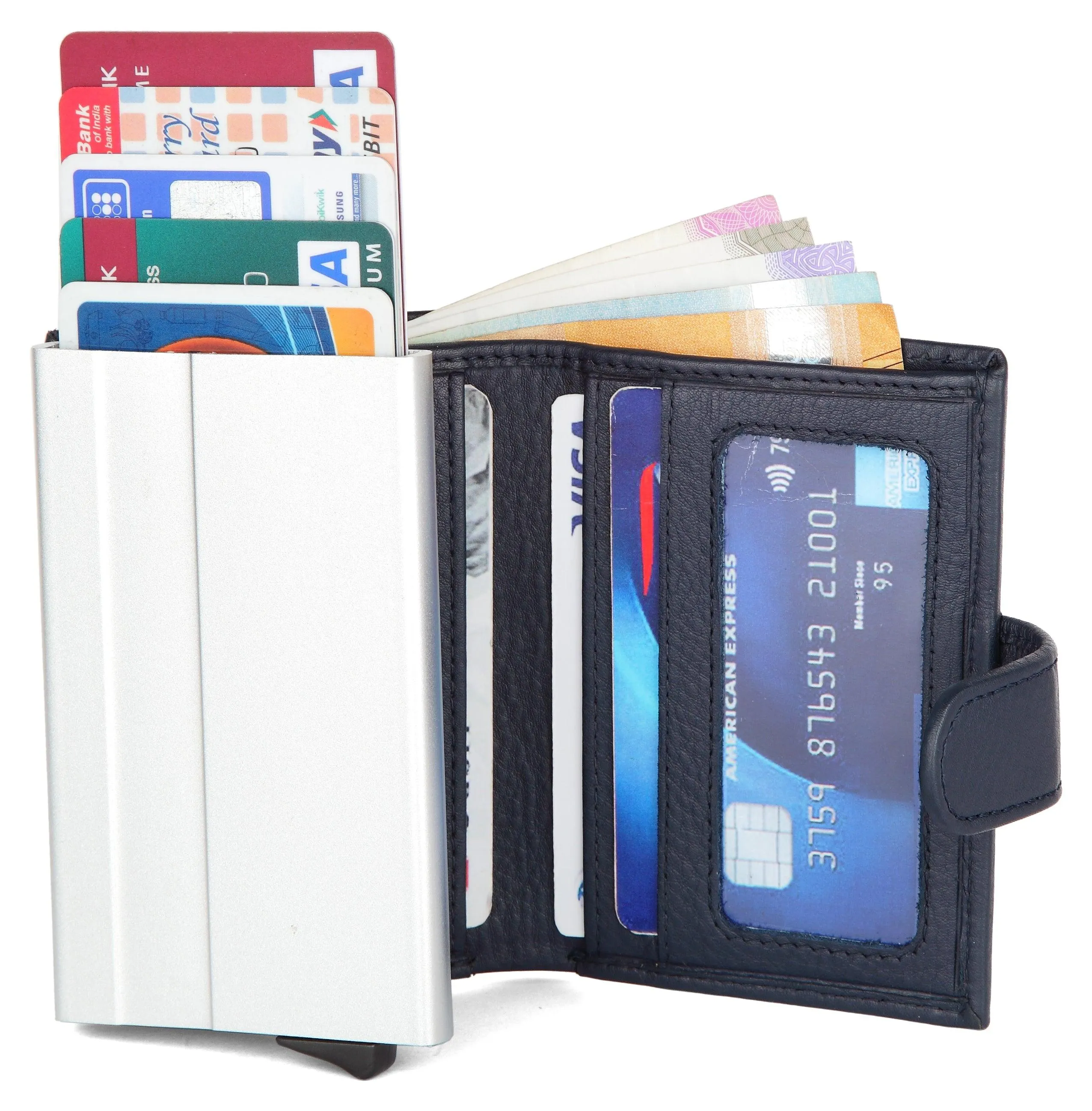 WildHorn® RFID Protected Unisex Genuine Leather Card Holder
