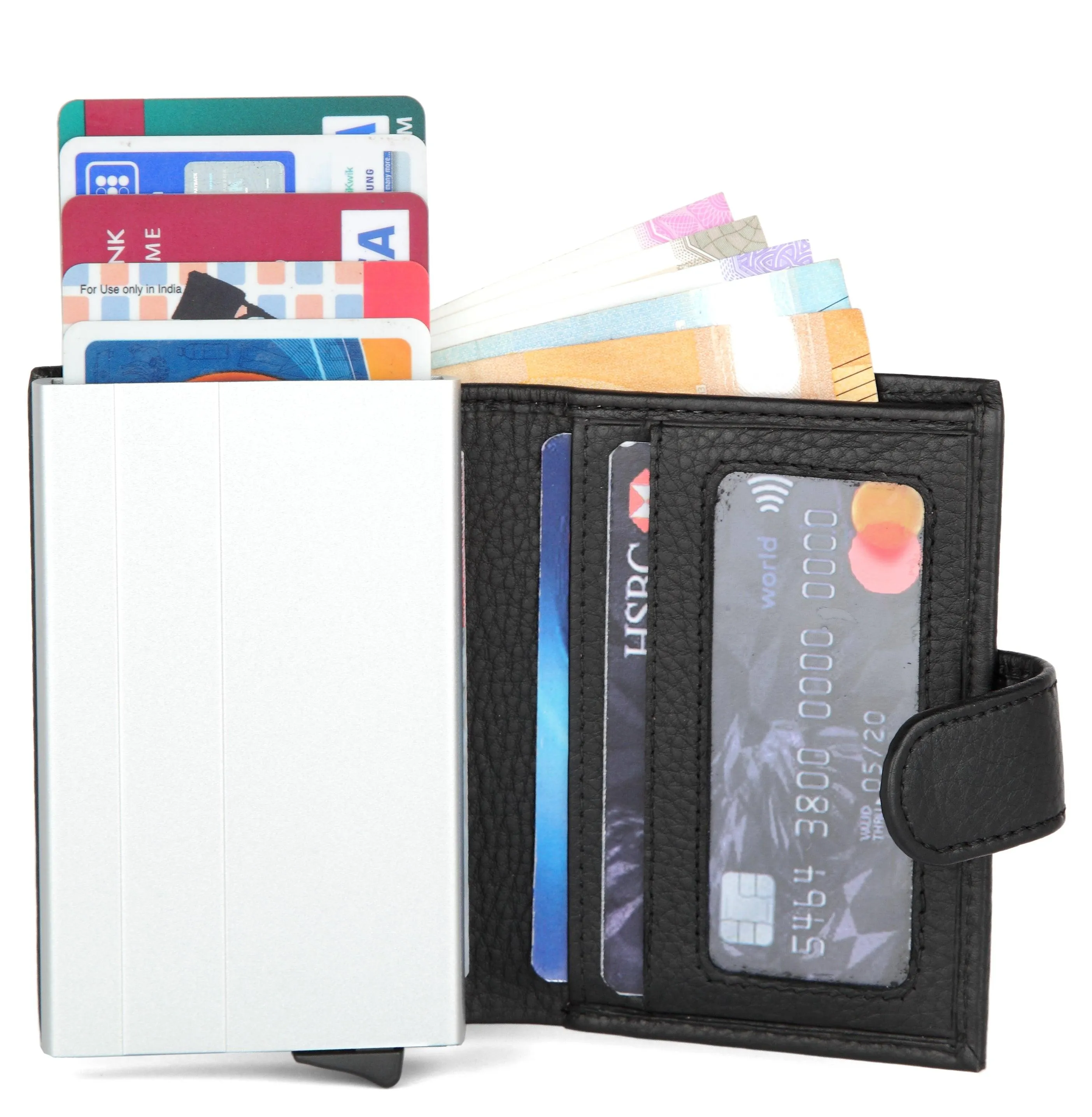WildHorn® RFID Protected Unisex Genuine Leather Card Holder