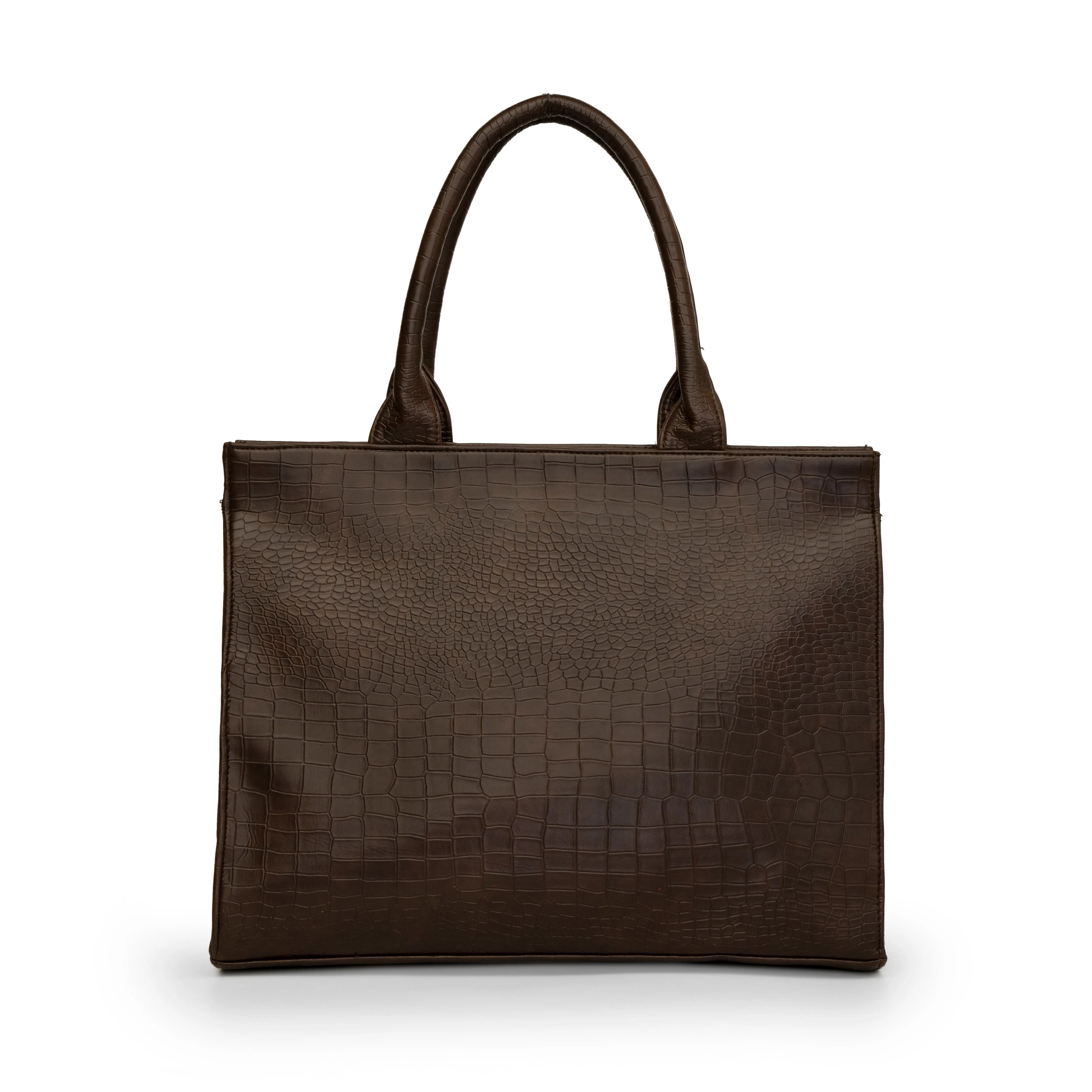 Women black solid textured office bag