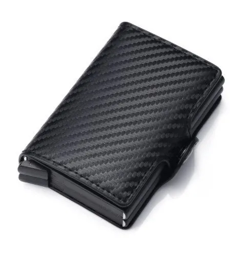 Women&#39;s  Card Case Rfid Smart PU Leather Mini Metal Wallet for Women