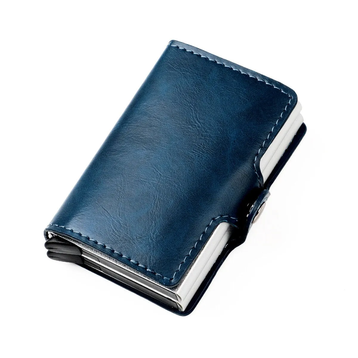 Women&#39;s  Card Case Rfid Smart PU Leather Mini Metal Wallet for Women