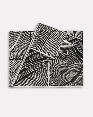 Wood Block Off White Throw