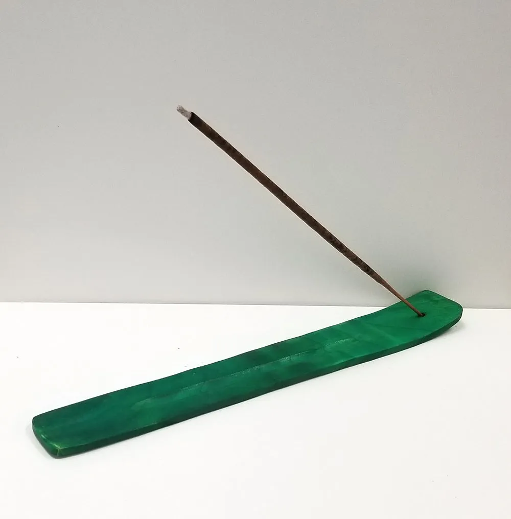 Wood Incense Holder - Green
