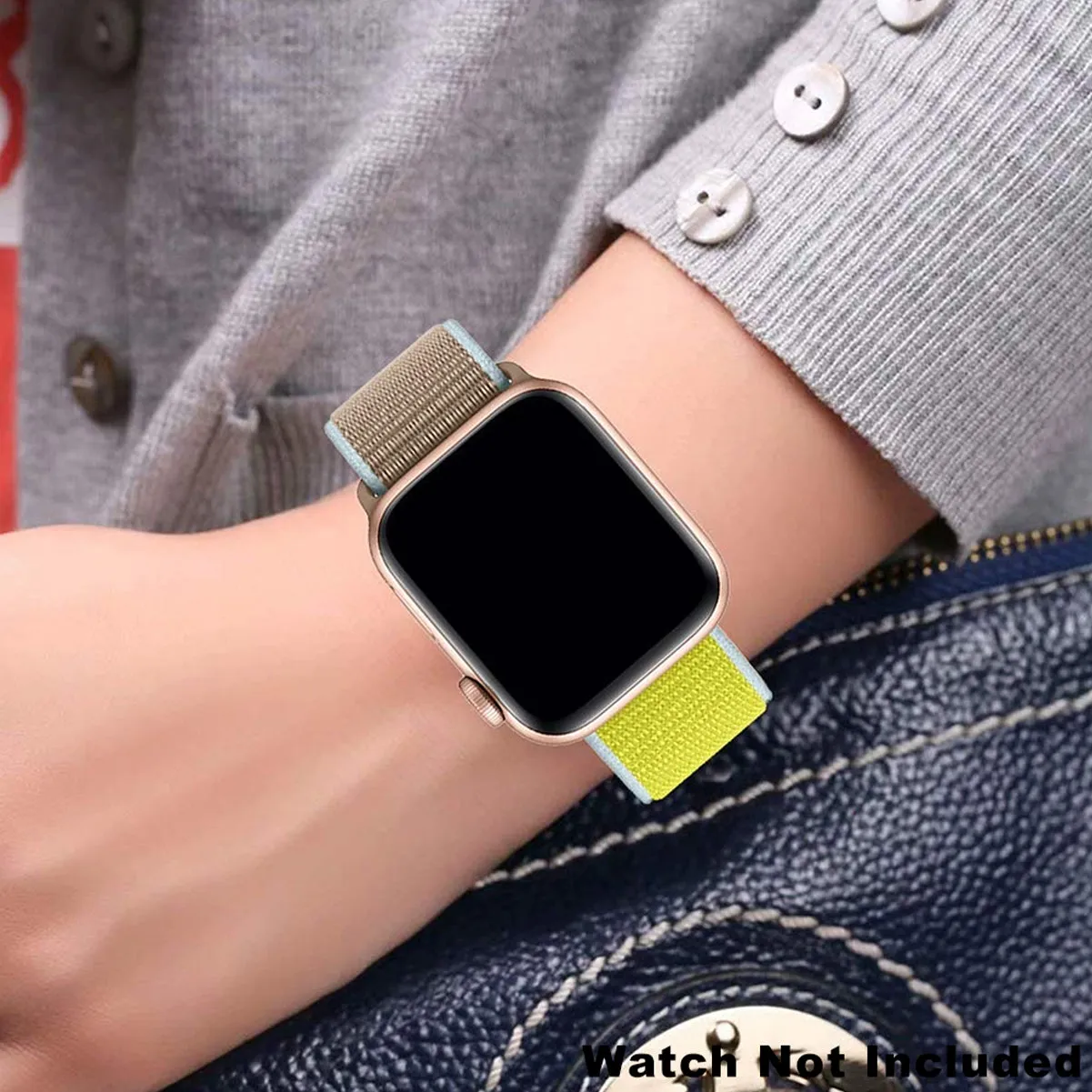 Woven Nylon Strap For Apple Watch-Camel (38/40/41mm)