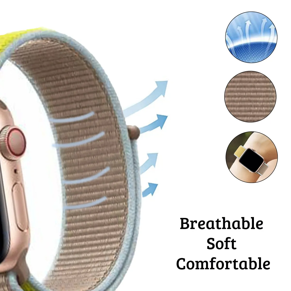 Woven Nylon Strap For Apple Watch-Camel (38/40/41mm)